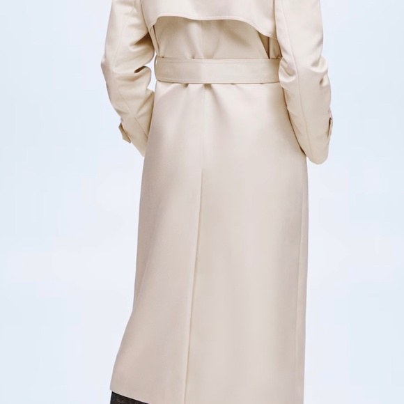 Mango Selection Satin-effect trench coat with belt - Picture 3 of 8